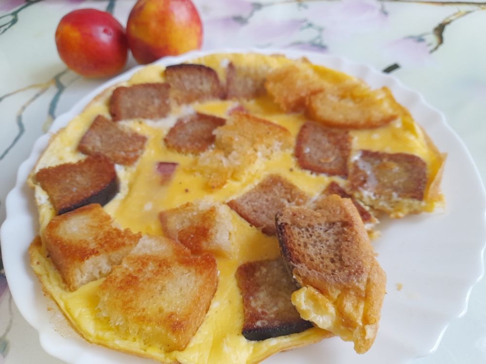 Гренки с яйцом