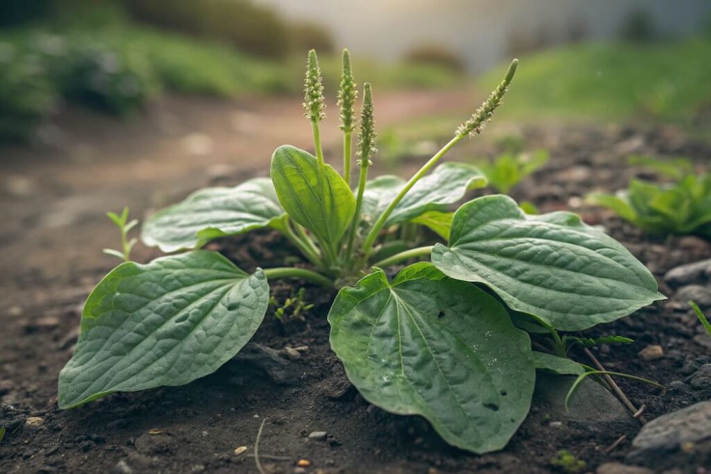 Подорожник большой (Plantago major)